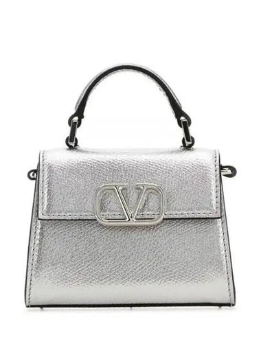 V-Sling Tote Bag Silver - VALENTINO - BALAAN 1