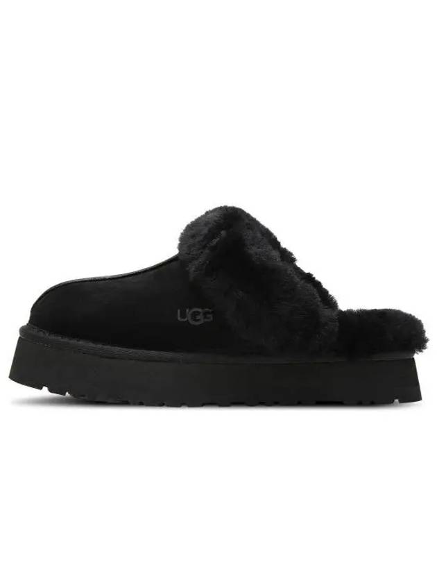 Women's Diskett Fleece Platform Slippers Black - UGG - BALAAN 2