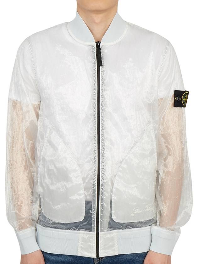 Men's Waffen Piatina Transparent Bomber Jacket Ice - STONE ISLAND - BALAAN 2