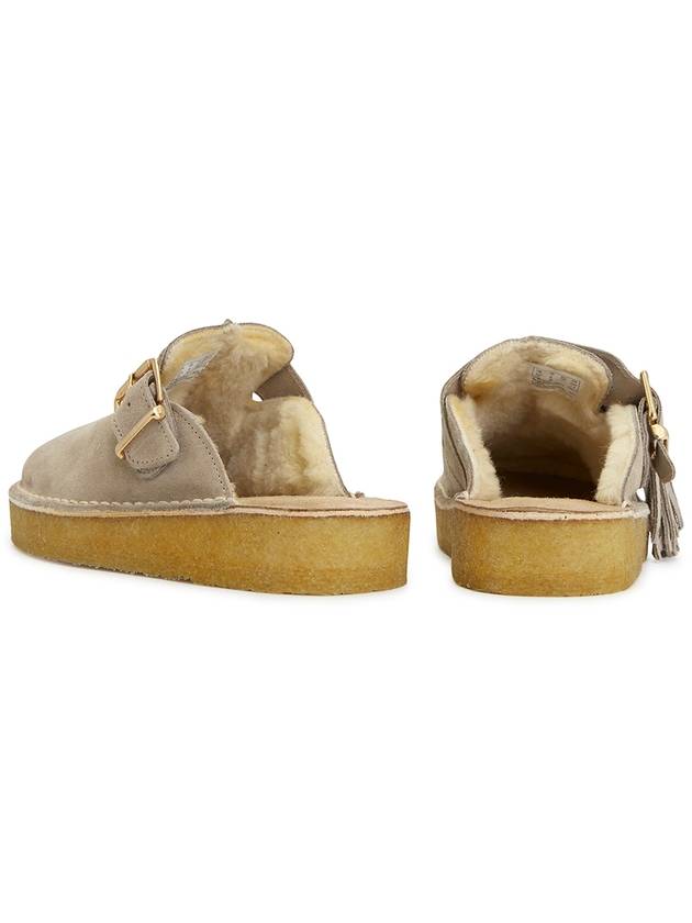 Women's Track Suede Mules Sand - CLARKS - BALAAN 7