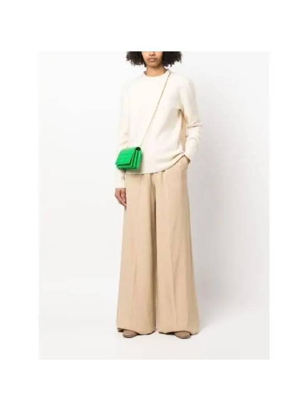 Wool Long Sleeve Knit Top White - JIL SANDER - BALAAN 3