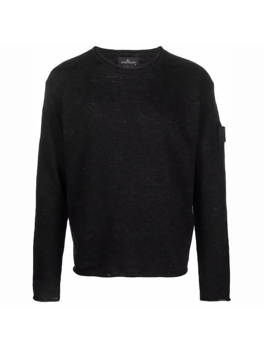 Shadow Project Wappen Patch Knit Top Black - STONE ISLAND - 1