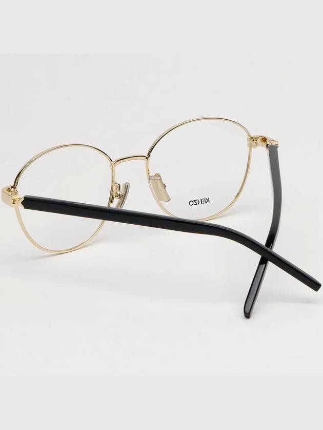 Glasses frame KZ50153F 032 gold frame glasses round frame - KENZO - BALAAN 4