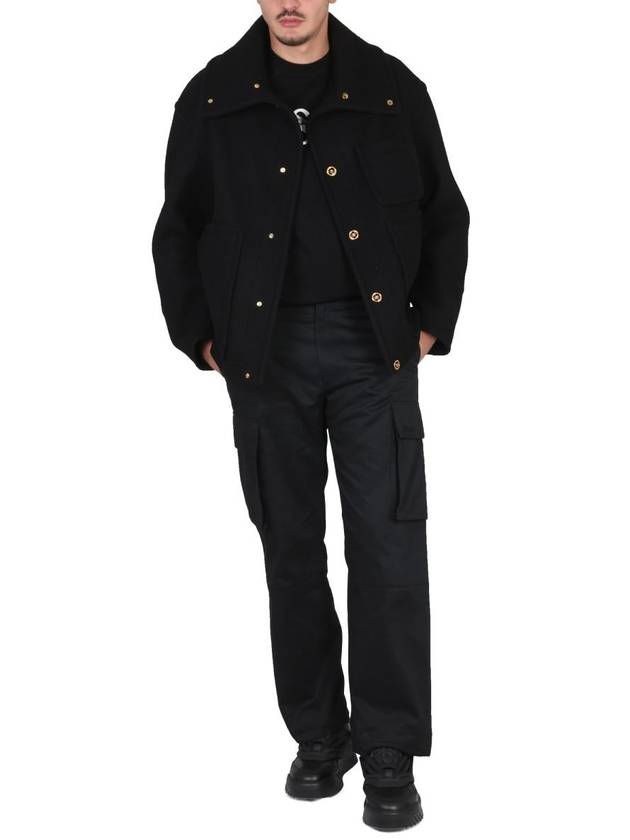 Medusa Wool Blouson Jacket Black - VERSACE - BALAAN 3