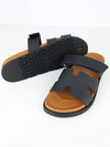 Chypre Calfskin Sandals Black - HERMES - BALAAN 4