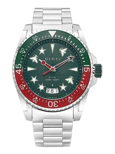 Men's Dive Metal Watch Green YA136222 - GUCCI - BALAAN 1