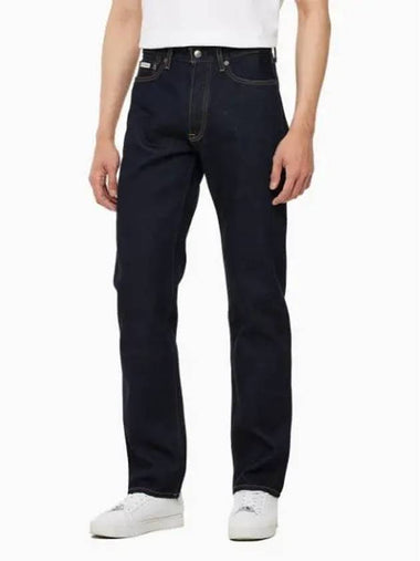 JEANS Men s Dark Blue Standard Straight Fit Denim 40EM702 5DB - CALVIN KLEIN - BALAAN 1