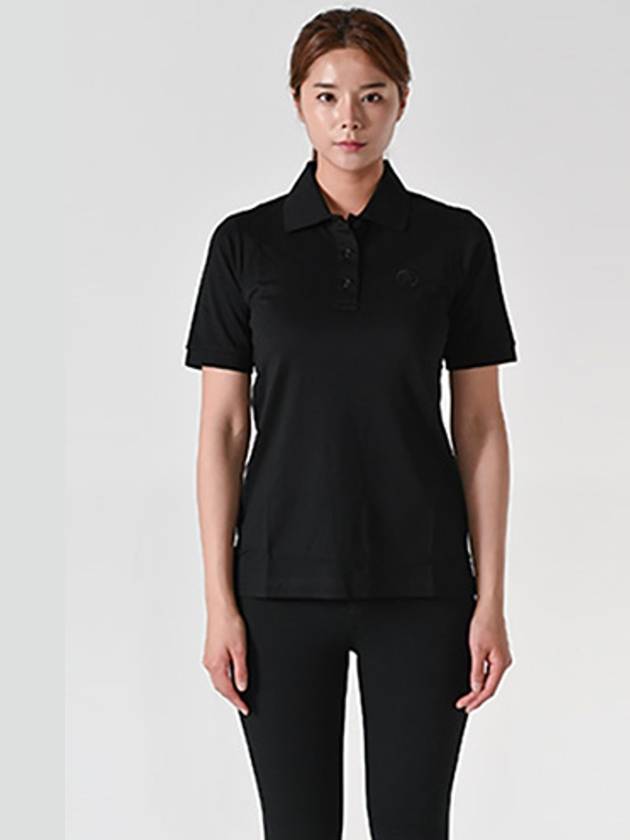 Women's TB Monogram Polo Shirt Black - BURBERRY - BALAAN 3