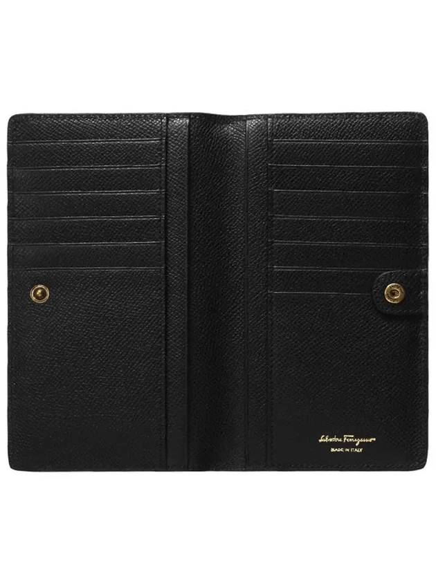 Gancini Continental Long Wallet Black - SALVATORE FERRAGAMO - BALAAN 5