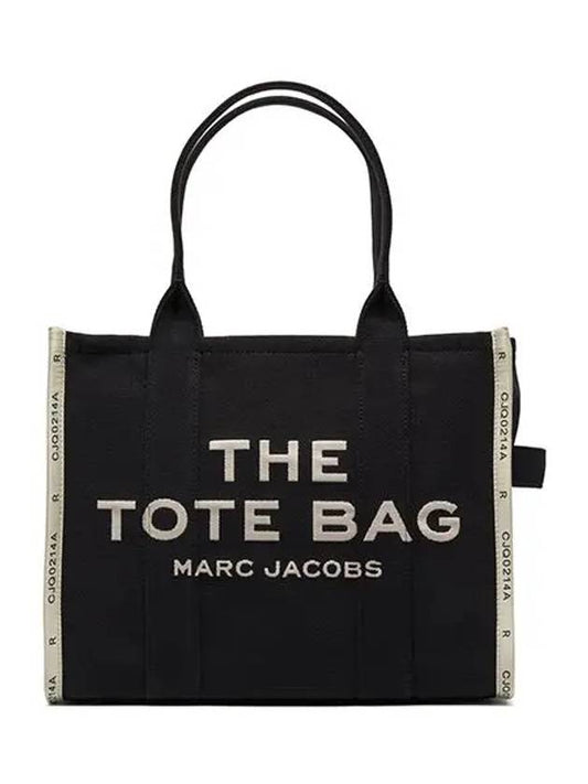 Logo Jacquard Large Tote Bag Black - MARC JACOBS - BALAAN.