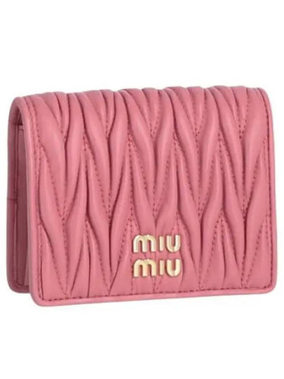 Matelasse Leather Half Wallet Begonia Pink - MIU MIU - BALAAN 2