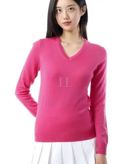 Women's Amaya Knit Sweater Pink Peacock - J.LINDEBERG - BALAAN 2