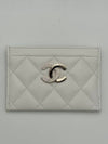 24B Season Card Holder Caviar White Gold Plated AP4179 - CHANEL - BALAAN 6