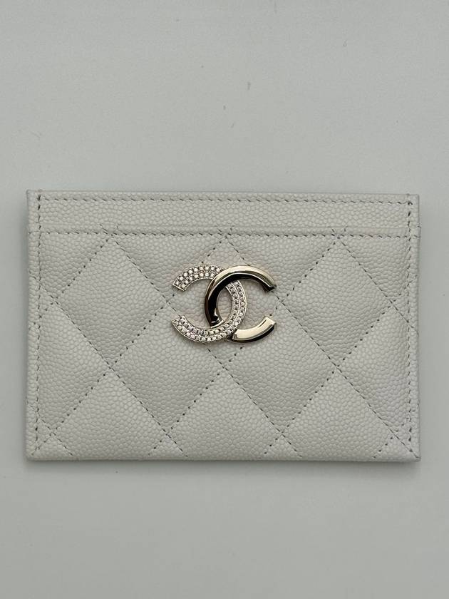 24B Season Card Holder Caviar White Gold Plated AP4179 - CHANEL - BALAAN 6