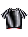 Stripe Short Sleeve T-shirt White Black - ONOFF - BALAAN 1