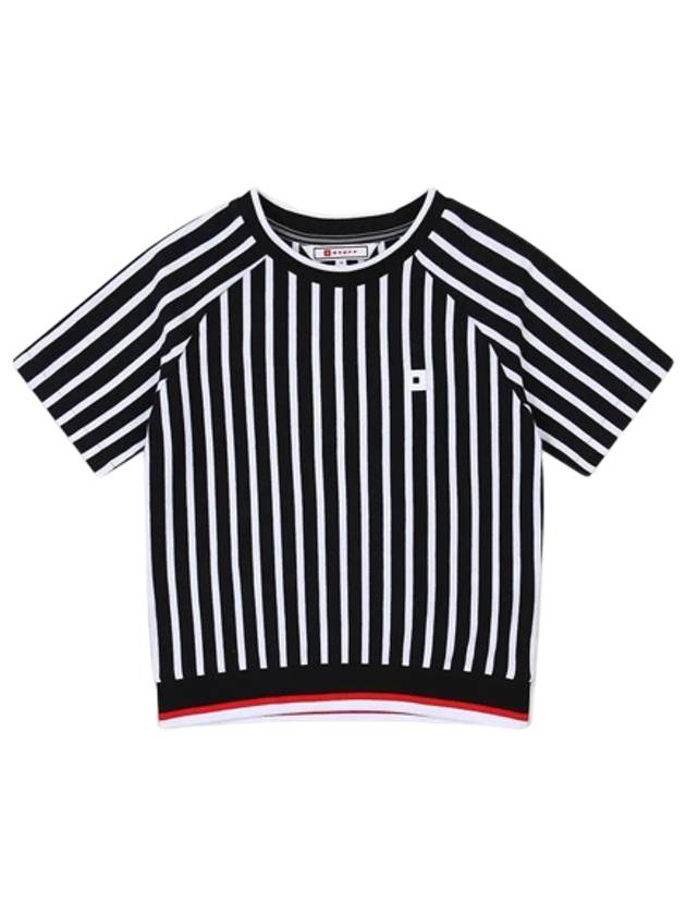 Stripe Short Sleeve T-shirt White Black - ONOFF - BALAAN 1