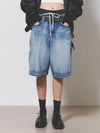 Carpenter Bermuda Denim Shorts Blue - NUAKLE - BALAAN 1