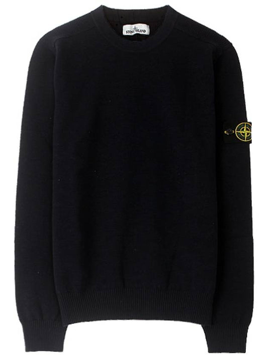 Waffen Patch Pullover Crew Neck Knit Top - STONE ISLAND - BALAAN.