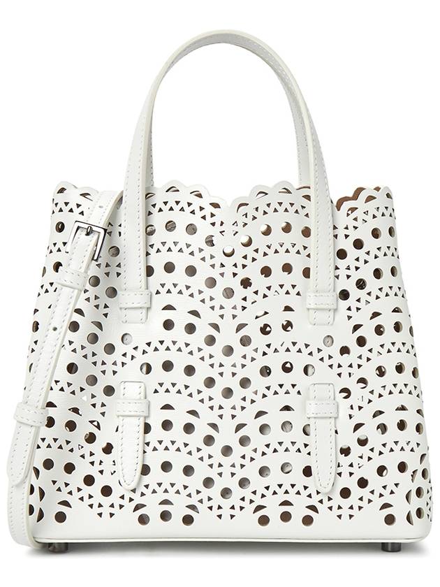 Mina 20 Vienne Wave Lux Calfskin Tote Bag White - ALAIA - BALAAN 2