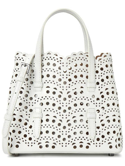 Mina 20 Vienne Wave Lux Calfskin Tote Bag White - ALAIA - BALAAN 2