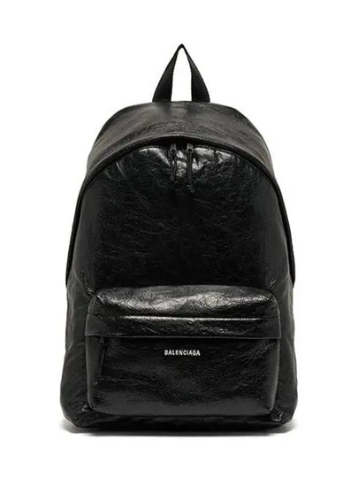 Explorer Logo Print Leather Backpack Black - BALENCIAGA - BALAAN 2