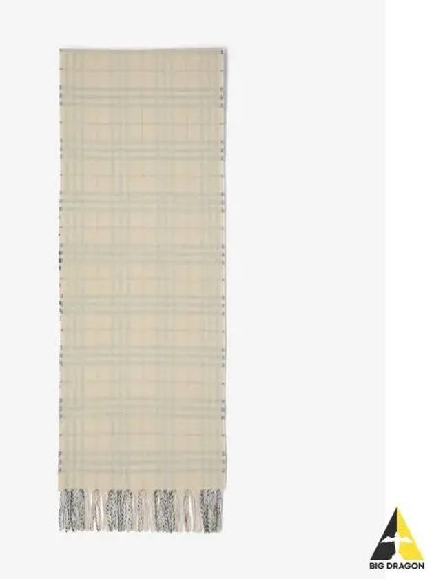 Reversible Check Cashmere Scarf Beige - BURBERRY - BALAAN 2