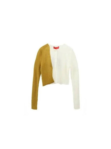 Color block round cardigan 6011 EL S SAND - ECKHAUS LATTA - BALAAN 1