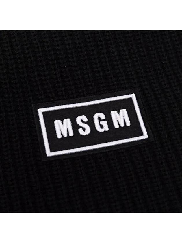 Kids Logo Patch Scarf Black MS027744 110 - MSGM - BALAAN 4