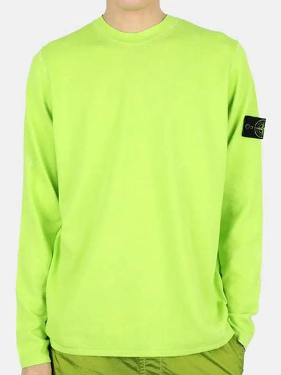 Off-Dye OVD Treatment Long Sleeve T-Shirt Lemon - STONE ISLAND - BALAAN 2