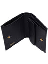 Saffiano Metal Logo Gold Fold Wallet Black - PRADA - BALAAN 7