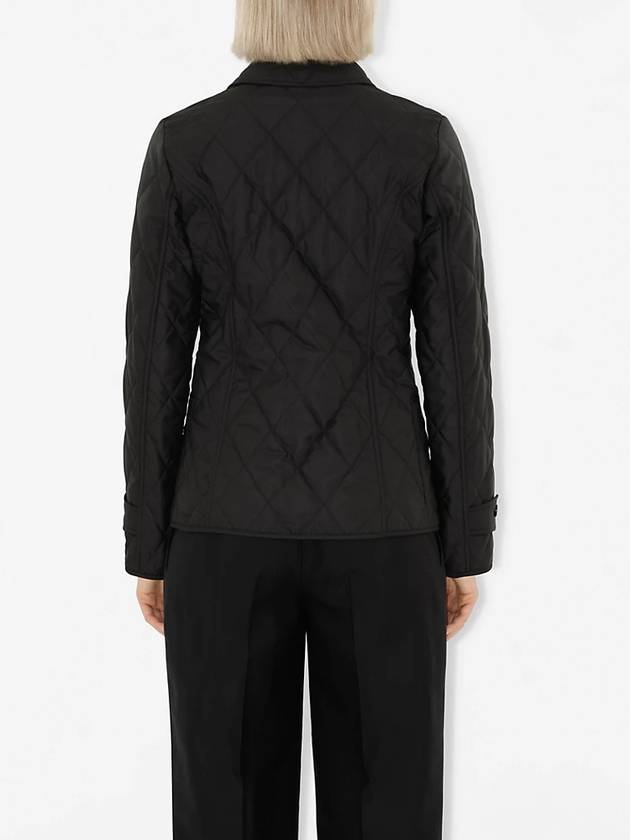 Diamond Quilted Thermoregulated Jacket Black - BURBERRY - BALAAN 4