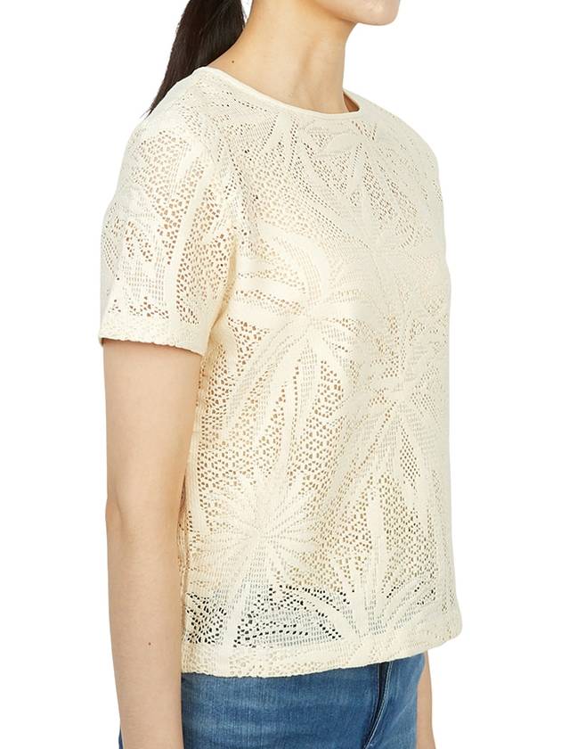 Lettera Short Sleeve T-Shirt Ivory - MAX MARA - BALAAN 4