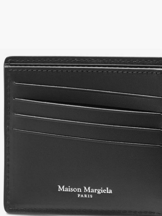 Stitched Grain Leather Half Wallet Black - MAISON MARGIELA - BALAAN 6