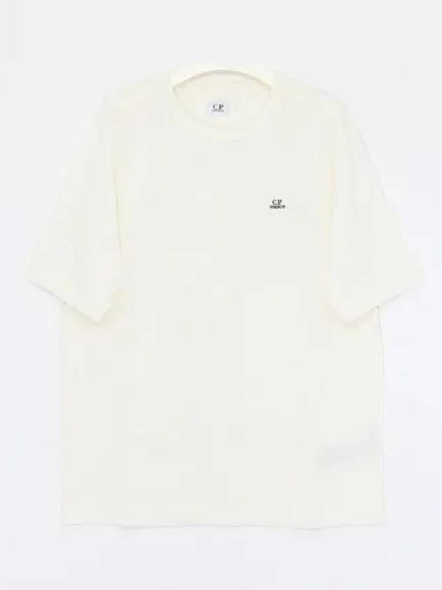 30/1 Sponge Fleece Short Sleeve Sweatshirt White - CP COMPANY - BALAAN 2