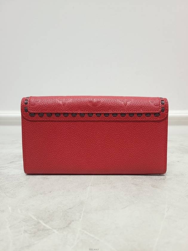 Used luxury goods Louis It Red Empreinte Monogram Port au Fouille Sarah Long Wallet - LOUIS VUITTON - BALAAN 5