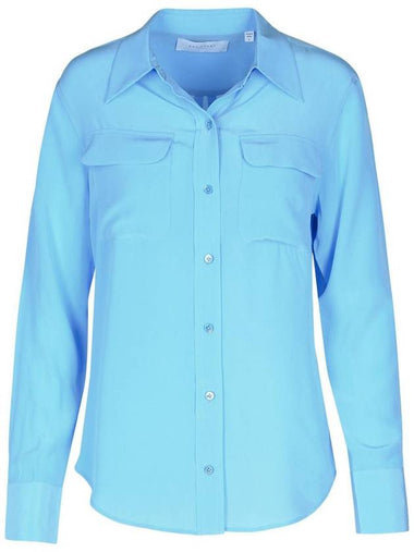 Equipment Light Blue Silk Shirt - EQUIPMENT - BALAAN 1