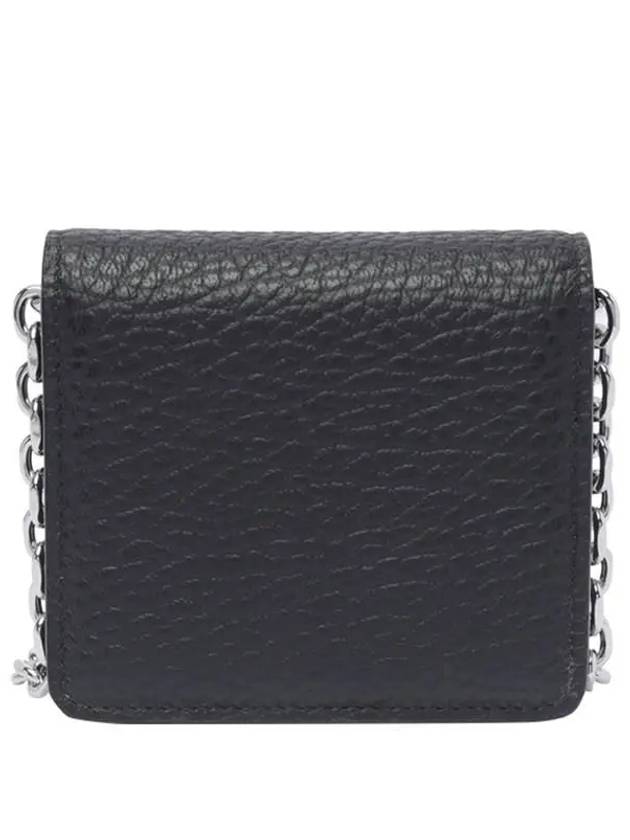 Embroidery Logo Chain Cald Wallet Black - MAISON MARGIELA - BALAAN 3