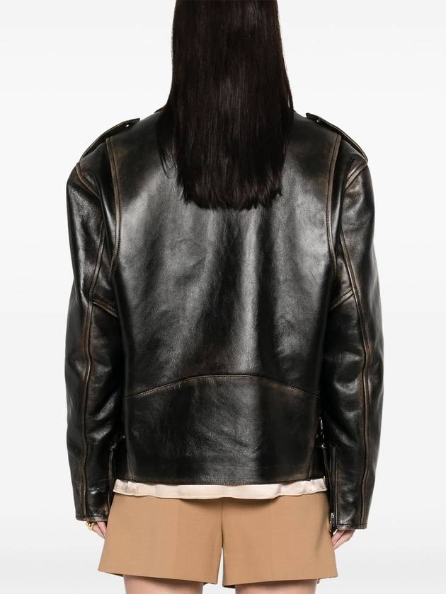 leather jacket - MIU MIU - BALAAN 4