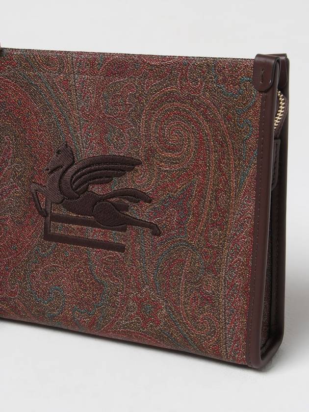 Paisley Jacquard Zipped Clutch Bag Brown - ETRO - BALAAN 4