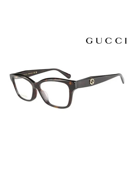 Glasses Frame GG0801OA 002 Square Acetate Women's Glasses - GUCCI - BALAAN.