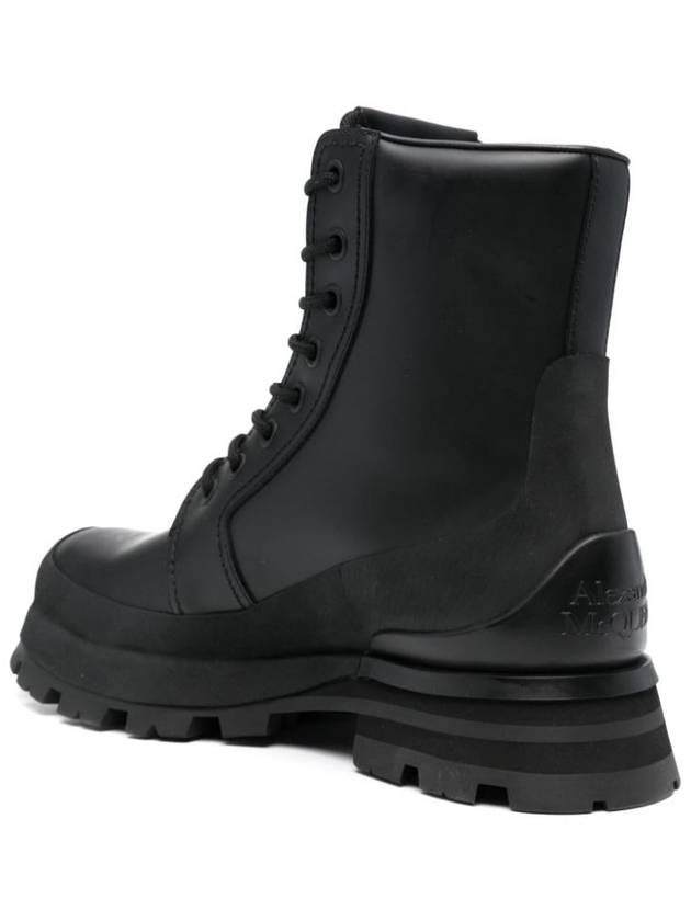 Wander Leather Combat Boots Black - ALEXANDER MCQUEEN - BALAAN 4