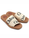 Woody Logo Flat Mule Slippers White - CHLOE - BALAAN 3