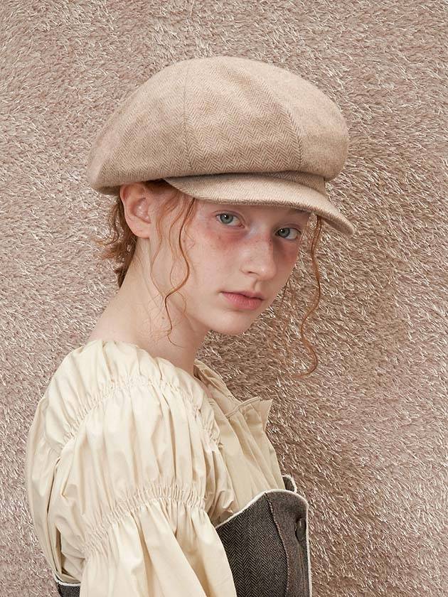 Classic Newsboy Beige Wool - BROWN HAT - BALAAN 1