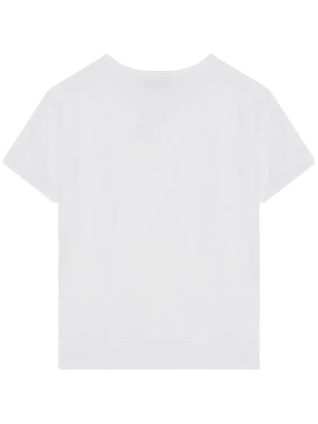 Slim Fit Cutout Oval D Short Sleeve T-Shirt White - DIESEL - BALAAN 4