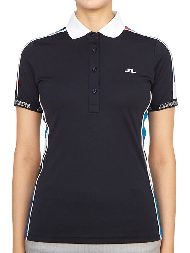 Golf Women's Damai Polo Shirt JL Navy - J.LINDEBERG - BALAAN 2