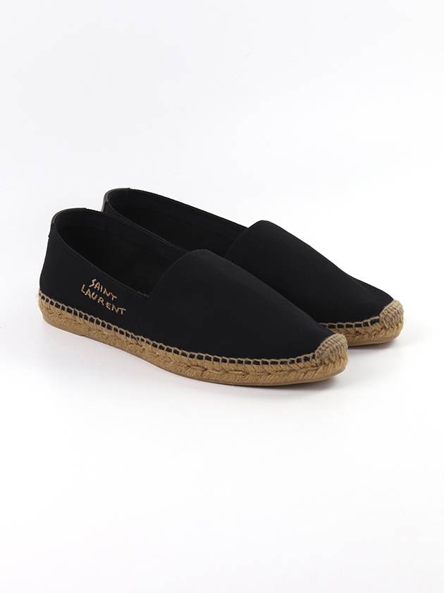 Logo Monogram Espadrilles Black - SAINT LAURENT - BALAAN 5