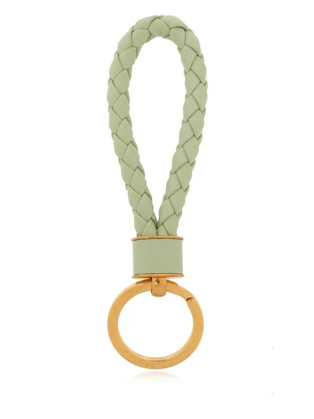 Intrecciato Lambskin Key Holder Green - BOTTEGA VENETA - BALAAN 1