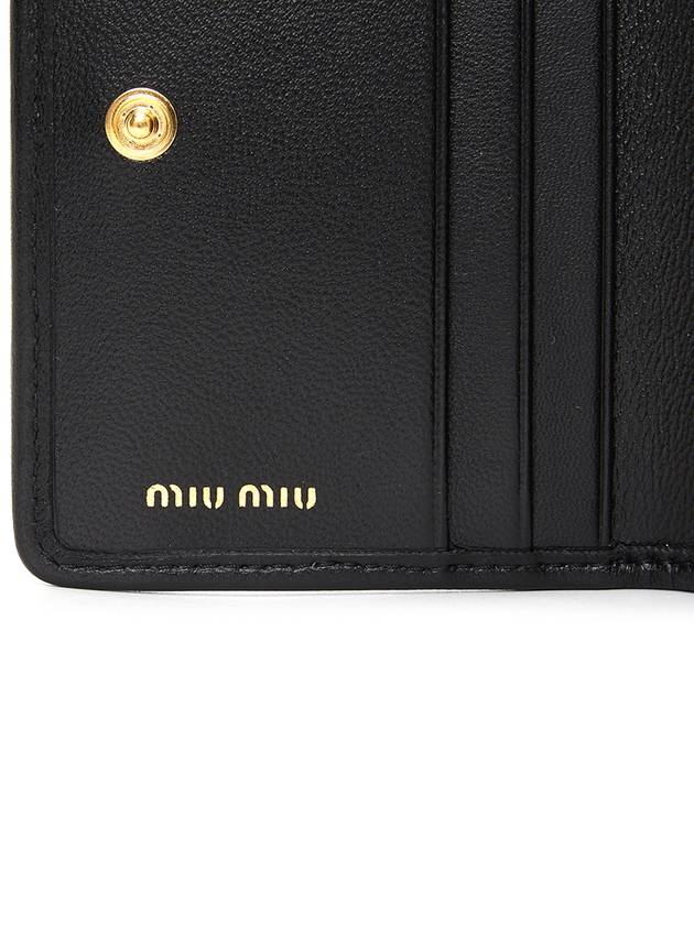 Matelasse Nappa Leather Card Wallet Black - MIU MIU - BALAAN 7