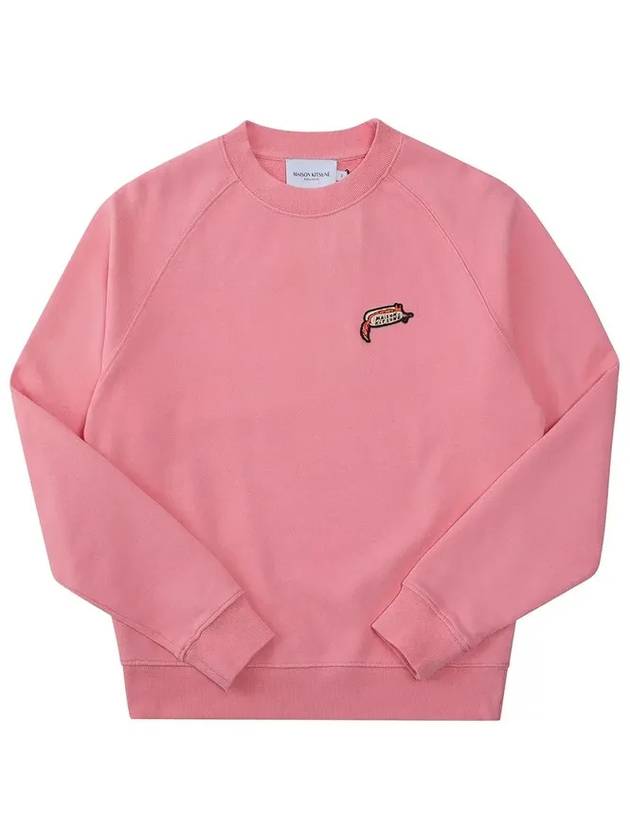 Oly Hot Dog Patch Vintage Cotton Sweatshirt Pink - MAISON KITSUNE - BALAAN 6