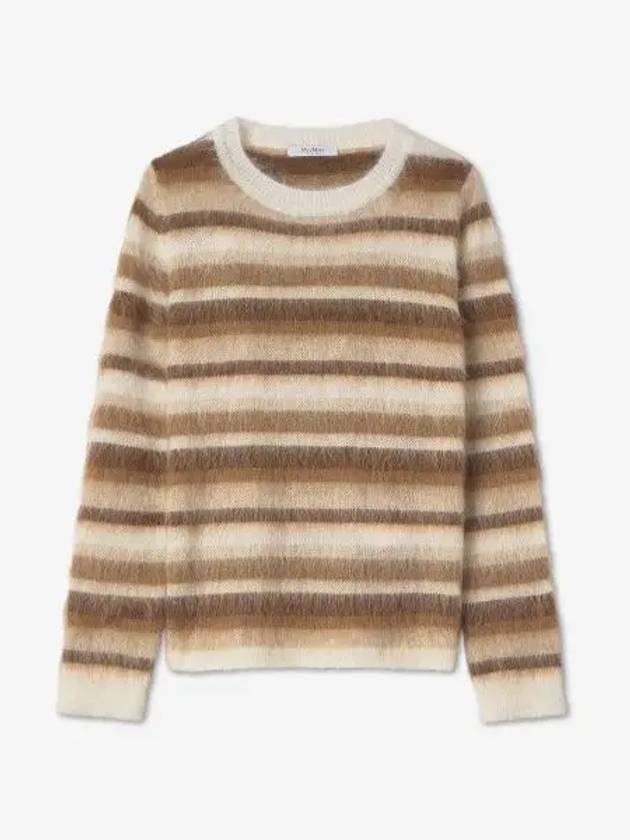 Colonia mohair striped knit beige brown 13660923600010 - MAX MARA - BALAAN 1